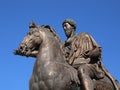 Equestrian statue of Marcus Aurelius Royalty Free Stock Photo