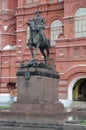 Equestrian statue of Marshal Georgy Zhukov Royalty Free Stock Photo