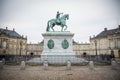 The Equestrian Statue. Amalienborg. Copenhagen. Denmark. Royalty Free Stock Photo