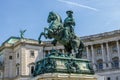 Equestrian statue and monument of Emperor Joseph II erected by sculptor Franz Anton Zauner between 1795 and 1807 Royalty Free Stock Photo