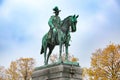 Equestrian statue or monument of King Christian IX in bronze by Carl Johan Bonnesen, erected 1910, Aalborg, Denmark.
