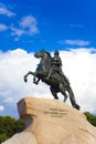 The equestrian statue of Peter the Great Royalty Free Stock Photo