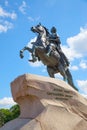 Equestrian statue of Peter the Great Royalty Free Stock Photo