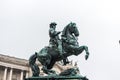 Equestrian statue of Prince Eugene Francis of SavoyÃ¢â¬âCarignano in front of The Hofburg, was a field marshal in the army of the