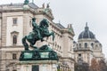 Equestrian statue of Prince Eugene Francis of SavoyÃ¢â¬âCarignano in front of The Hofburg, was a field marshal in the army of the