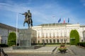 Equestrian statue of Prince Jozef Poniatowski, Presidential Palace in Warsaw Royalty Free Stock Photo