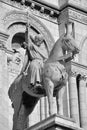 Equestrian Statue of Saint Louis on basilica Sacre Coeur Royalty Free Stock Photo