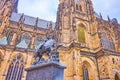 St George Statue at the St Vitus Cathedral, Prague, Czech Republic Royalty Free Stock Photo