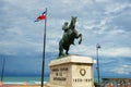 Equestrian statue to the general Gregorio Luperon in Puerto Plata, Dominican Republic.