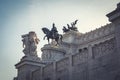 Statue of king Victor Emmanuel II at National Monument in Rome, Italy Royalty Free Stock Photo