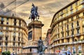 Equestrian statue of Victor Emmanuel II on Piazza Giovanni Bovio in Naples