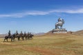 Equestrian statues of warriors of Genghis Khan, Tsonjin Boldog, Royalty Free Stock Photo