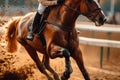 Equestrian thrill Dynamic horse racing and exhilarating horseback riding