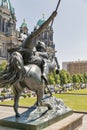 Statue in front of Altes museum in Berlin, Germany Royalty Free Stock Photo