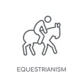 equestrianism linear icon. Modern outline equestrianism logo con