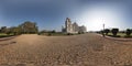 Equidistant spherical seamless panorama of the southwestern part of the Queen Victoria Memorial in Kolkata