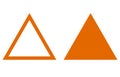 Equilateral triangle icon vector line triangle Royalty Free Stock Photo