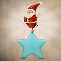 Equilibrist Santa Claus Royalty Free Stock Photo