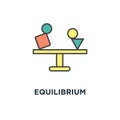 equilibrium icon. balance concept symbol design, counterpoise, creative of fragile balance of stones, to weight pros and cons, Royalty Free Stock Photo