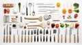 Essential cooking tools for preparing delicious and satisfying meals.AI Generated