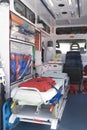 Equipament into the emergency vehicle Royalty Free Stock Photo