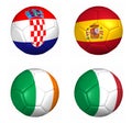 Equipament euro cup 2012 group C Royalty Free Stock Photo