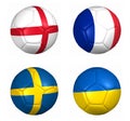 Equipament euro cup 2012 group D Royalty Free Stock Photo