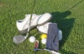 Equipment and accessories for golfers Royalty Free Stock Photo