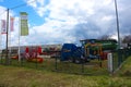 Equipment for agriculture, machines presented to an agricultural store.