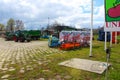 Equipment for agriculture, machines presented to an agricultural store.