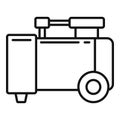 Equipment air compressor icon, outline style Royalty Free Stock Photo