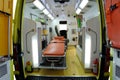 Equipment for ambulances. View from inside. Royalty Free Stock Photo