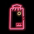 Equipment Bag Canoeing neon glow icon illustration