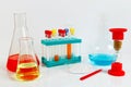 Equipment for biochemical studies on white background Royalty Free Stock Photo