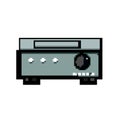 equipment blu ray player game pixel art vector illustration Royalty Free Stock Photo