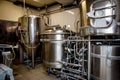 Equipment for brewing beer at the brewery