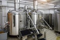 Equipment for brewing beer. Craft beer production Royalty Free Stock Photo