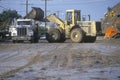 Equipment cleaning up after the mudslides Royalty Free Stock Photo