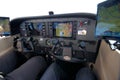 Navigation display in the cockpit of a Cessna 172 in Austria 11.9.2020