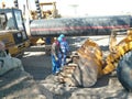 Equipment for construction of the oil pipeline