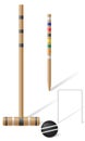 Equipment for croquet vector illustration Royalty Free Stock Photo
