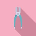 Equipment cutter icon flat vector. Polish beauty Royalty Free Stock Photo