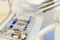 Equipment and dental instruments in dentist's office