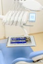 Equipment and dental instruments in dentist's office