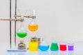 equipment of distillation in laboratory experiments Royalty Free Stock Photo
