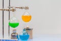 equipment of distillation in laboratory experiments Royalty Free Stock Photo