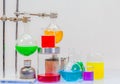 equipment of distillation in laboratory experiments Royalty Free Stock Photo