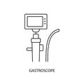 Equipment for endoscopy icon line in vector.