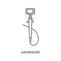 Equipment for endoscopy icon line in vector. Royalty Free Stock Photo