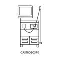 Equipment for endoscopy icon line in vector. Royalty Free Stock Photo
